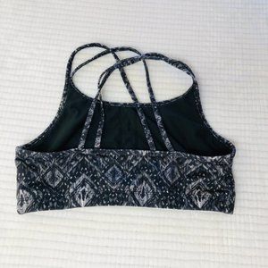 Black & Grey Azteck Print Active Bra SZ XL